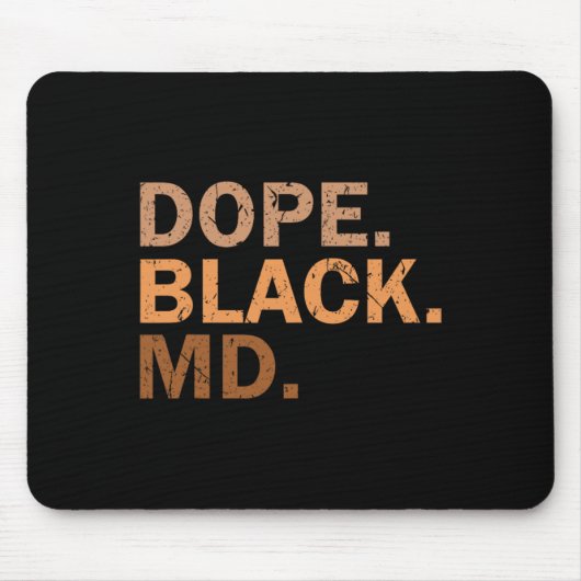Drug Black Md Melanin Black Month African Medical マウスパッド (正面)