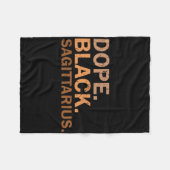 Drug Black Sagittarius Melanin African Zodiac Sagi フリースブランケット (正面(横))