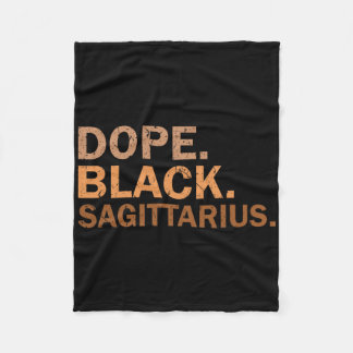 Drug Black Sagittarius Melanin African Zodiac Sagi フリースブランケット