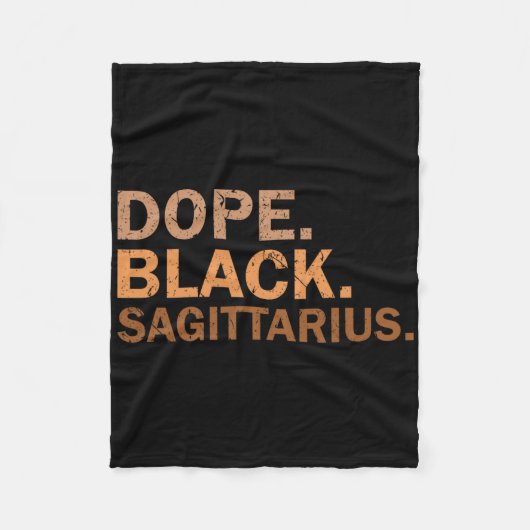 Drug Black Sagittarius Melanin African Zodiac Sagi フリースブランケット (正面)