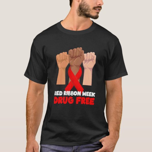Drug Free October Red Ribbon Week 2022   Tシャツ (正面)