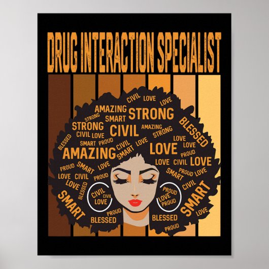 Drug Interaction Specialist Black History Month Pr ポスター (正面)