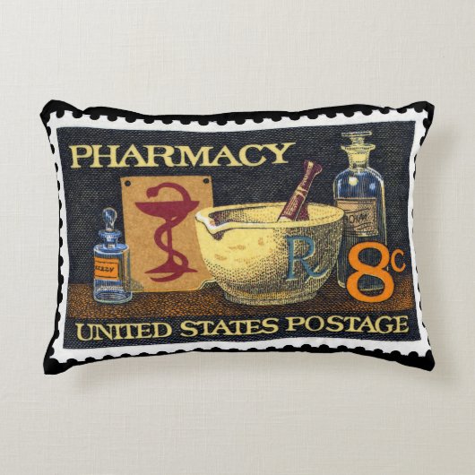 ~Druggist~Apothecary薬学Rx Stamp~Pharmacist アクセントクッション (正面)