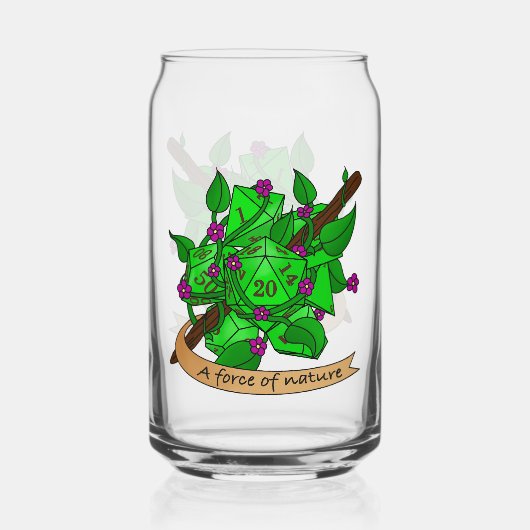 Druid Dice Design ガラス缶 (正面)