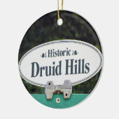 Druid Hills、Druid Hills Atlanta、Druid Hills セラミックオーナメント (左)
