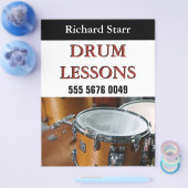 DRUMレッスン先生広告ビジネスフライヤー チラシ (シングル)