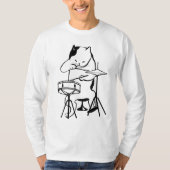 DRUM、キャットドラマーTシャツ Tシャツ (正面)
