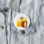 Drum and Cymbal Music Percussion Art 缶バッジ