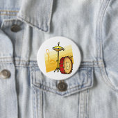 Drum and Cymbal Music Percussion Art 缶バッジ (インサイチュ)