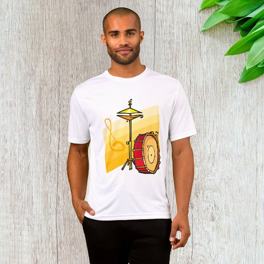 Drum and Cymbal Music Percussion Art Tシャツ