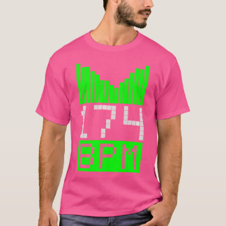 Drum Bass 174 Bpm - Dnb JungleパーティーRaver Dj Gif Tシャツ