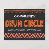 Drum Circle Event with local information ポストカード (正面)