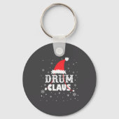 Drum Claus Santa Christmas Drummer Long Sleeve  キーホルダー (正面)