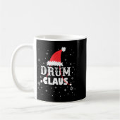 Drum Claus Santa Christmas Drummer Long Sleeve コーヒーマグカップ (左)