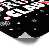 Drum Claus Santa Christmas Drummer Long Sleeve  ポスター (角)