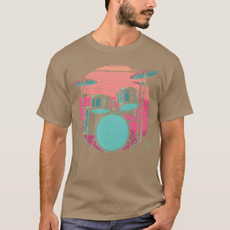 Drum Kit Synthwave gift Tシャツ