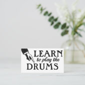Drum Lessons名刺 – カッコいいヴィンテージ 名刺 (スタンド正面)