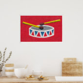 Drum Matchbox Wall Poster - Vintage Eastern Europe ポスター (キッチン)