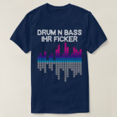 Drum N Bass Synth Music Dj Tシャツ (デザイン正面)