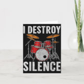 Drum Percussionist Drummers I Destroy Silence Drum カード (正面)