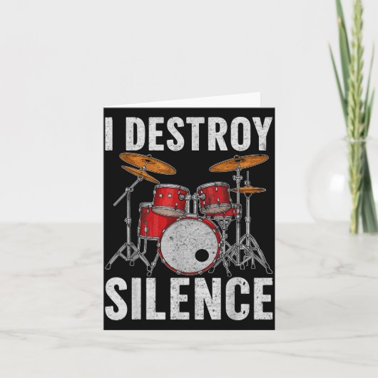 Drum Percussionist Drummers I Destroy Silence Drum カード (正面)