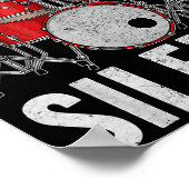 Drum Percussionist Drummers I Destroy Silence Drum ポスター (角)