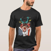 Drum Player with American Flag Tシャツ (正面)