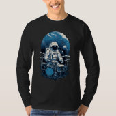 Drum Playing Astronaut, Astronaut Drummer Boy Spac Tシャツ (正面)