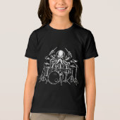 Drum Playing Octopus トライブレンドＴシャツ (正面)