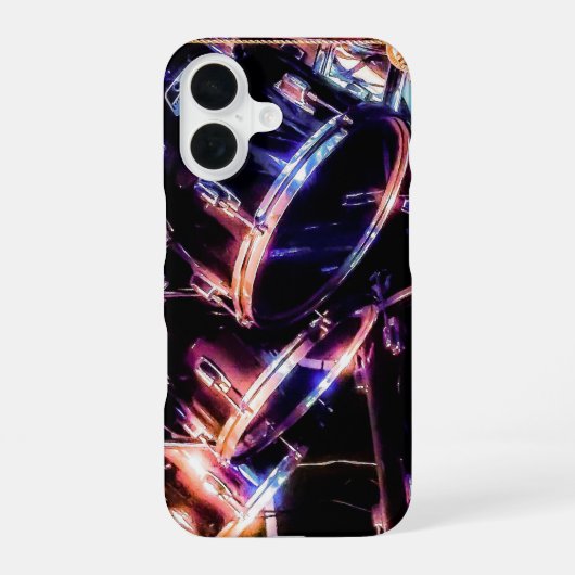 Drum Set iPhone 16ケース (裏面)