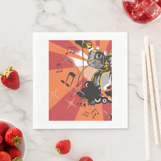 Drum Set Music スタンダードランチョンナプキン (インサイチュ)