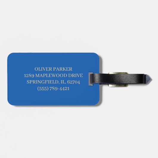 Drum Set on Blue ラゲッジタグ (裏面横)