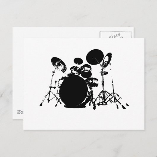 drum set PNG ポストカード (正面/裏面)