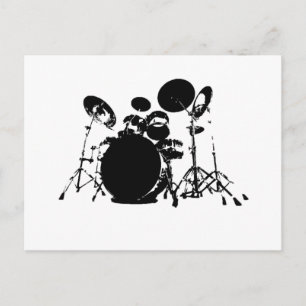 drum set PNG ポストカード