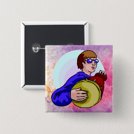 Drumer boy 缶バッジ (正面&裏面)