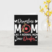Drumline Mom Like A Normal Mom Drumming Lover Drum カード (黄色い花)
