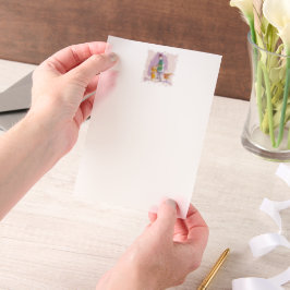 Drummer 1 white vellum papers ベラム紙招待状