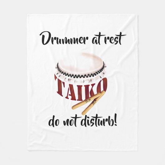 Drummer at rest do not disturb! フリースブランケット (正面)