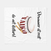 Drummer at rest do not disturb! フリースブランケット (正面(横))