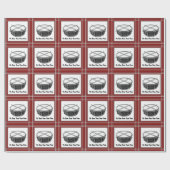 Drummer Boy Christmas Snare Drum Drumsticks Music ラッピングペーパー (フラット)