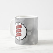 Drummer Boy Christmas Snare Drum Holiday Musician コーヒーマグカップ (正面左)