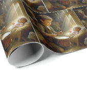 Drummer Boy With Baby Jesus In a Manger ラッピングペーパー (ロールコーナー)