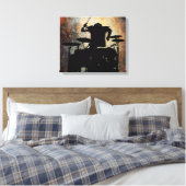 Drummer canvas 2, Copyright Karen J Williams キャンバスプリント (インサイチュ (寝室))