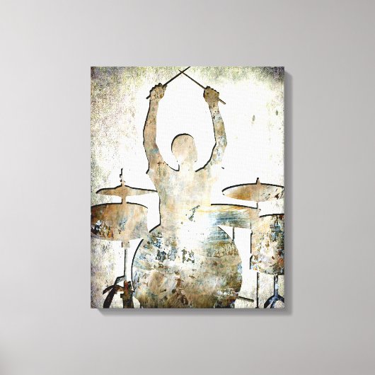 Drummer Canvas 3, Copyright Karen J Williams キャンバスプリント (正面)