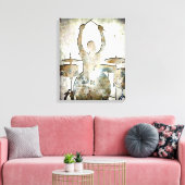 Drummer Canvas 3, Copyright Karen J Williams キャンバスプリント (インサイチュ (リビング))