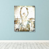 Drummer Canvas 3, Copyright Karen J Williams キャンバスプリント (インサイチュ (ウッドフロア))