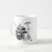 Drummer Cat of the Atomic Nyanckos コーヒーマグカップ (正面左)