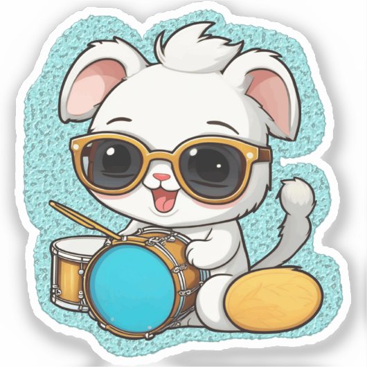 drummer dog シール (正面)