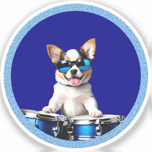 drummer dog シール (正面)