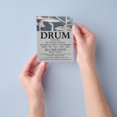 Drummer, Drum Lessons Advertising チラシ (手)